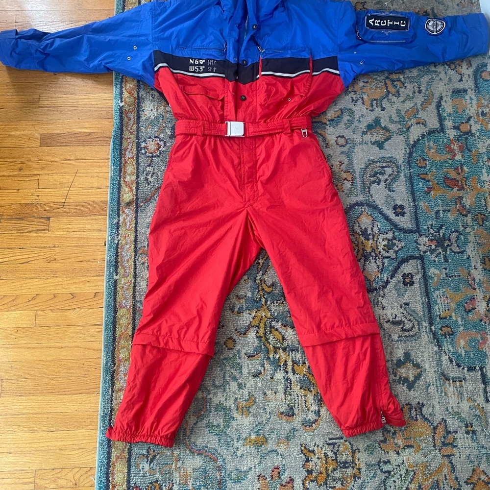 BOGNER Retro / Vintage Blue and Red Snowsuit